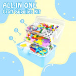 3000 Piece Arts and Crafts Supply Kit for Kids DIY Crafts Ages 4-8 Homeschooling Supplies