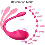 Wearable Clitoral G Spot Vibrator, App Remote Control G-Spot Panty Vibrators,Adult Stimulator Sex Toys More Than 10 Vibrations For Women And Couple (Rose Red)