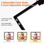 A3 Rechargeable LED Light Pad with Stand, Adjustable Brightness & Magnetic Clip