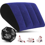 Sex Toys Pillow Position Cushion - Triangle Inflatable Ramp Sex Dice Sex Game Sex Furniture Couples Toy Positioning For Deeper Position Support Pillow Men Women For Couples (Blue)