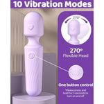 Mini Vibrator Wand for Clitoris Stimulation and Female Adult Pleasure - Cordless, Quiet, High Power & Waterproof Sex Toy