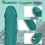 Realistic G-Spot Dildo Vibrator – 10 Modes Powerful Clitoral & Body Massager (Green)
