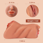 3-in-1 Male Masturbator with Realistic Mouth, Vagina & Anus for Intense Pleasure