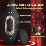 Inflatable Prostate Massager with 10 Vibration Modes & Cock Ring – Remote Control