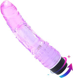 Multi-Speed Jelly Vibrator Dildo – Unisex Adult Toy for Ultimate Pleasure (Purple)