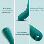Discreet Lipstick Bullet Vibrator – 10 Modes, Portable Clitoral Stimulator (Green)