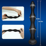 Anal Vibrator Butt Plug Silicone Vibrating Heating Shocking Anal Beads Prostate Massager G-spot Stimulation with 5 Electric Shock Intensities 10 Vibration Modes for Men Women Couples