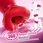5-in-1 Rose Vibrator with Suction, Licking & App Control for Clit, Nipple & Anal