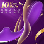 3-in-1 Adjustable Sucking Vibrator for Women, 10 Suction & Vibration Modes