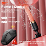 Thrusting Dildo Machine with 10 Vibration Modes, Heating & Remote for Couples