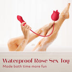 4-in-1 Rose Vibrator – Thrusting, Licking, G-Spot & Clitoral Stimulator for Women