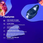Compact Bullet Vibrator – 10 Intensity Modes for Clitoral Pleasure, Discreet & Blue