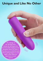 Waterproof Mini Bullet Vibrator – 10 Modes, Silicone Rechargeable Clit & G-Spot Massager