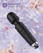 Powerful Wand Massager – 8 Speeds & 20 Patterns, Waterproof Clitoral Stimulator