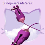 Rose Nipple Vibrator with 10 Vibration Modes, Rechargeable Clamps for Couples