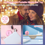 Nipple Vibrator & Clamps, 10 Vibration Modes, Silicone BDSM Toy for Couples