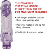 Thick Thrusting Vibrator – Multi-Speed G-Spot Stimulator, Waterproof, 9-Inch, Purple