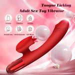 Realistic Dildo Vibrator with 10 Licking & Vibration Modes for G-Spot & Clitoral.