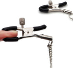 BDSM Nipple Clamps with Metal Chain for Couples, Nipple Stimulation & Sex Toys