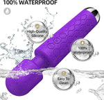 Rechargeable Wand Vibrator – 20 Patterns, 8 Speeds, Waterproof & Quiet Massager