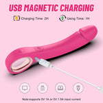 G Spot Silicone Vibrator – 10 Modes, Realistic Dildo, Clitoral & Nipple Stimulator