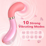 Illuminated Glass Dildo & Silicone Vibrator Wand with 10 Modes for G-Spot & Clitoral