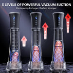 APP-Controlled Penis Pump with Vibration & Suction, 2 Sleeves for Men