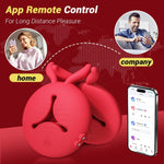 4-in-1 APP Remote Control Vibrating Nipple Clamps & Stimulator for Women
