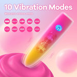 Mini Bullet Vibrator – Waterproof, Rechargeable & 10 Modes for Clit & Nipple Play