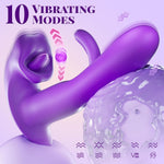 G-Spot Thrusting Vibrator with 7 Kissing, 7 Vibration & 10 Flapping Modes
