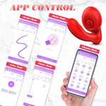 Adult Sex Toys For Women Wearable Pany Vibrator, App Remote Control Vibrator Clitoral Butterfly Vibrator With 10 Licking & Vibrating Modes G Spot Vibrator Couples Sex Toys (Red)