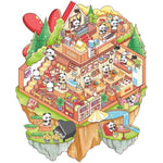DIY 3D House Sticker Book Reusable Craft Kit for Teens and Adults