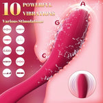 Vibrator Wand Sex Toys, Adult Toys Finger Vibrators with 10 Powerful Vibrating Modes for Clitoral and Nipple Stimulation, Anal Dildo Rose Toy for Couples (Rose Red)