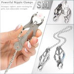 Silver Nipple Clamps Breast Clamps Bdsm Nipple Stimulation Tainless Steel Springs Non-Piercing Nipple Toys