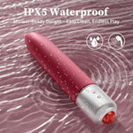 Mini Bullet Vibrator – Usb Rechargeable, Quiet & Waterproof, 10 Modes, Discreet Travel Toy For Women With Lipstick Design And Gem Tip