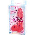 Doc Johnson Crystal Jellies - 8 Inch Realistic Cock With Balls - Strong Suction Cup Base - 8.2 in Long and 2.0 in. Wide - Dildo, Pink (0288-07-AM)