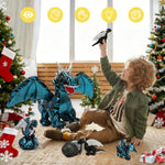 Giant 7 Pcs Dragon Stuffed Animals - 22" Dragon Plush Toy With 4 Babies & 2 Eggs In Mom'S Belly, Soft Dinosaur Plush Set Birthday Gift For Boy Girl Kid Christmas Baby Shower Party Decoration