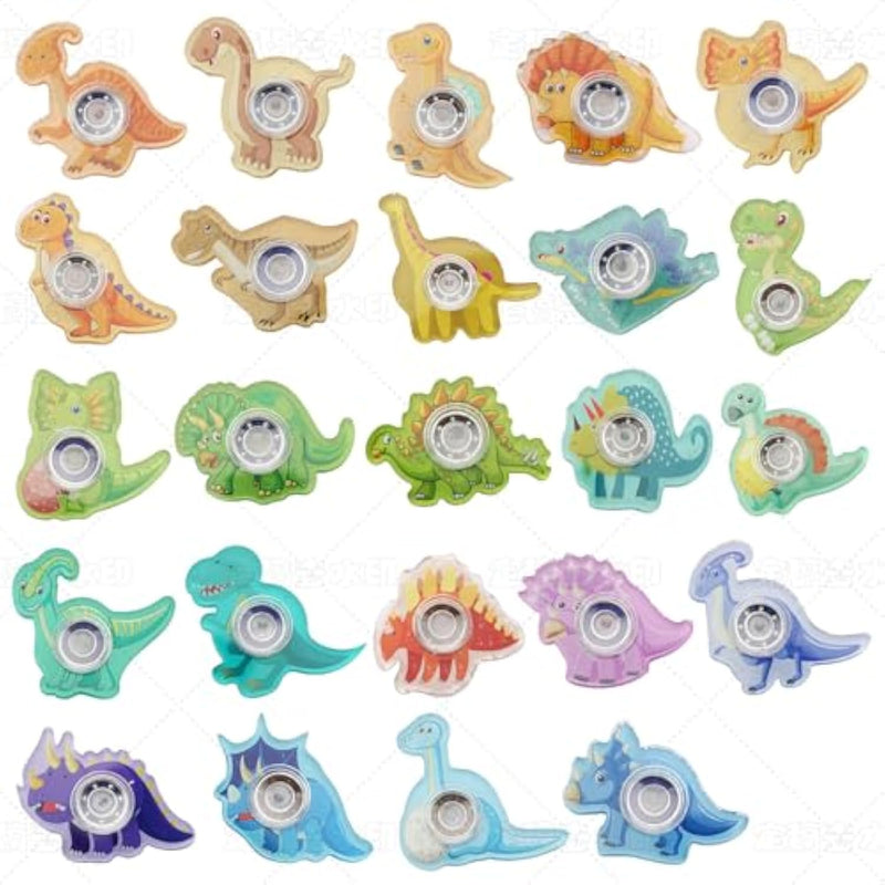24Pcs Dinosaur Fidget Spinner Toys,Party Favors Birthday Gifts Goodie,Autism Sensory Toys For Boys Girls Stress Relief,Treasure Box Toy For Classroom Prizes Supplies(Dinosaur)