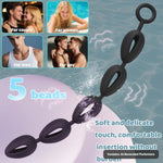 Extra Long Large Size Black Pull Bead Anal Masturbator Toy for Adult Sex Pleasure