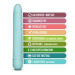 Gaia Eco Plant-Based 7" Slim Multispeed Vibrator In Aqua Made Of Sustainable Biofeel™ Worlds First Plant Based Vibe For Vagina And Anal Play Premium Eco Vibrating Pleasure Adult