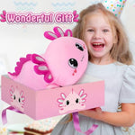 Axolotl Plush, 13" Soft Stuffed Animal Plush Toy, Cute Axolotl Plushies Pillow, Kawaii Plushies Dolls For Kids, Pink Axolotl Gift For Girls Boys
