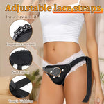 Strap-On Harness Kit with Dildo for Couples,Adjustable Lace Waist & Thigh Harness,8.4" Soft Silicone Dildo with 3 O-Rings,Soft Body-Safe Material,Secure Fit Wearable Set for Beginners