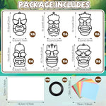 36 Set Tiki Suncatcher Craft Kit, Tropical Hawaii Window Art & Summer Luau Decorations