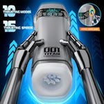 Automatic Male Masturbator, Sex Toys For Men, Adult Toys Penis Pump With 10 Thrusting & 10 Vibration & 15 Thrusting Speeds, Blowjob Toy With Magnetic 3D Sleeves & Lcd Display (Gray)