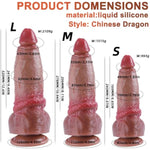 Chinese Dragon 11.4 In Huge Realistic Big Thick Dildo Sex Toy For Women,Lifelike Soft Silicone Anal Dildo With Coiled Dragon Pattern Design,Hands-Free, Realistic Fake Penis For Couple Play