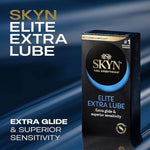 Elite Extra Lube, Ultra-Thin, Lubricated Latex-Free Condoms, Ultra-Silky Lubrication For Maximum Comfort?, 12 Count (Pack Of 1)(Packaging May Vary)