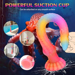Long Tentacle Dildo-Large Butt Plug-Suction Cup-Monster Tentacle Anal Sex Toys-Fantasy Silicone Anal Dildo for Women Men Couples-Prostate Dildo&Gay Sex Toys-HJ-FB016-P