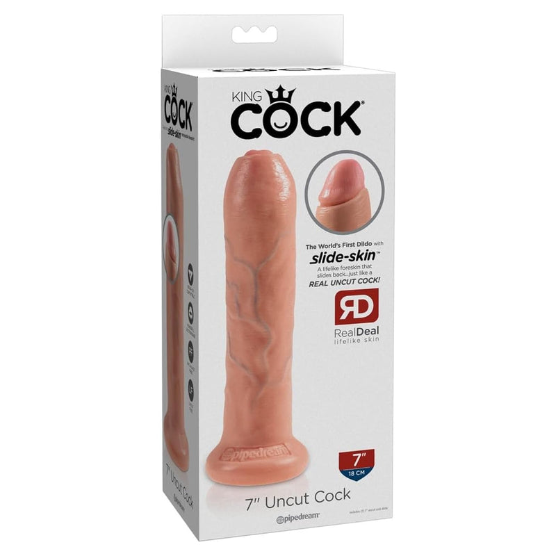 Pipedream Products 7" Uncut Cock, Flesh, 12.1 Lb