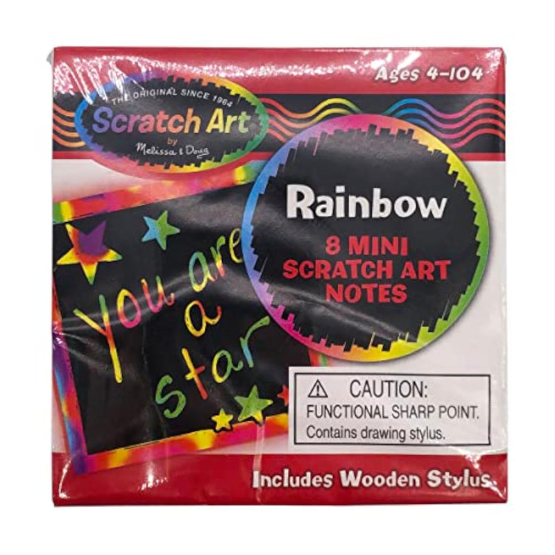 Melissa & Doug Art Rainbow Mini Scratch Notes Set with Display