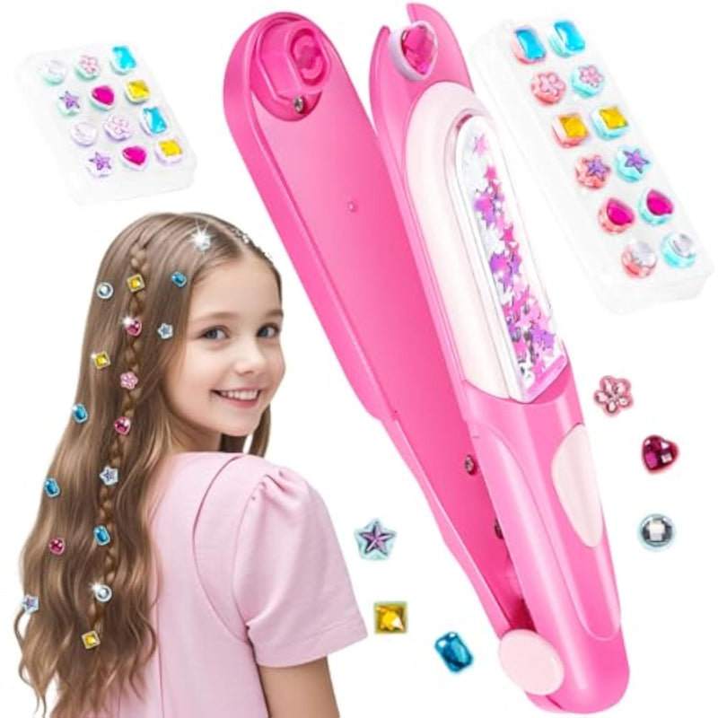 Hair Gem Stamper Kit for Girls Ages 3-12, DIY Birthday Toy